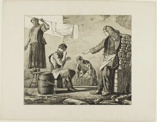 Scenes from Russian Folk Life by Ignatii Shchedrovskii, print, 1835-1870