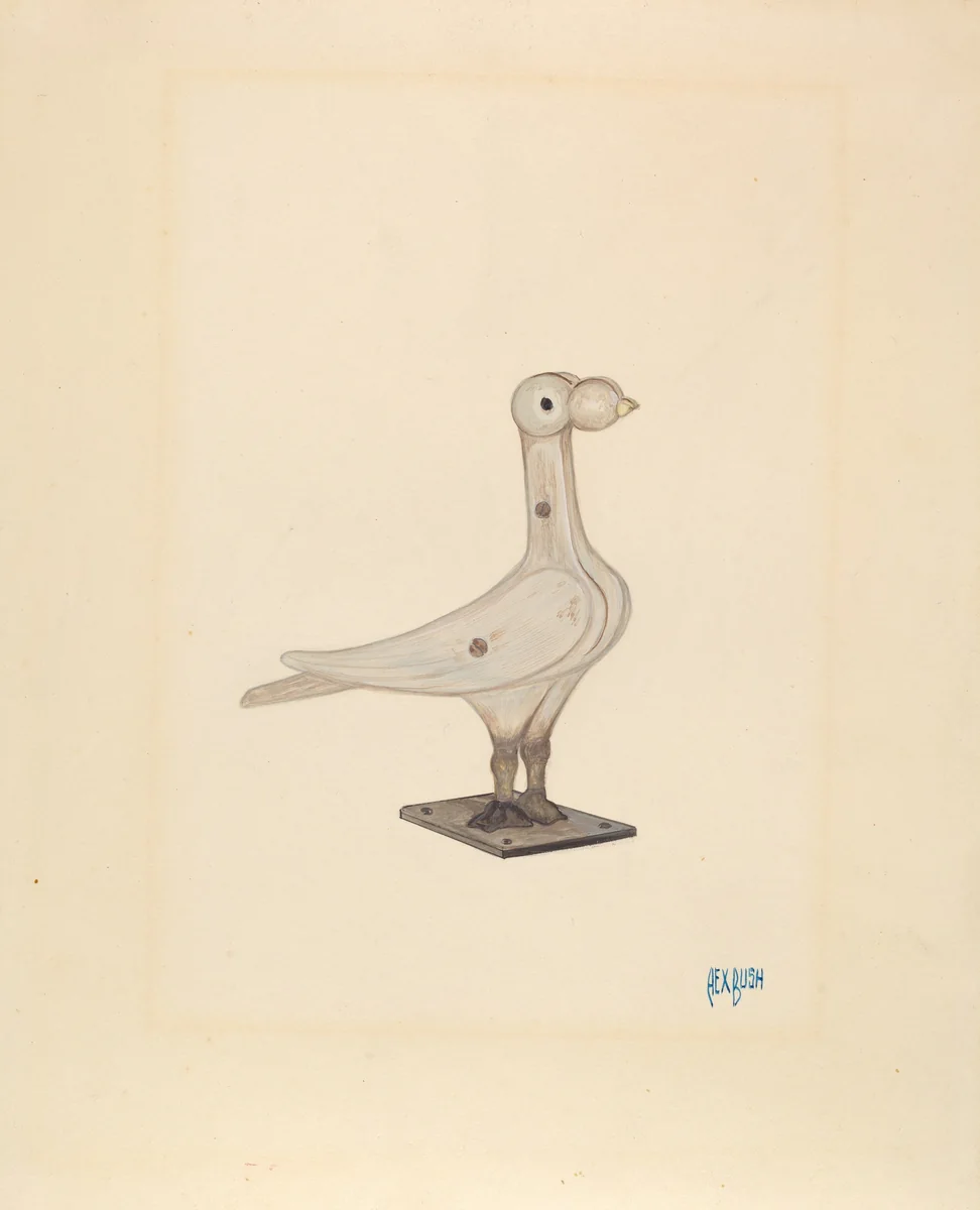 Cast Iron Pigeon by Rex F. Bush, index of american design, 1936