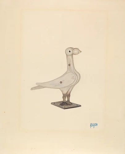 Cast Iron Pigeon by Rex F. Bush, index of american design, 1936
