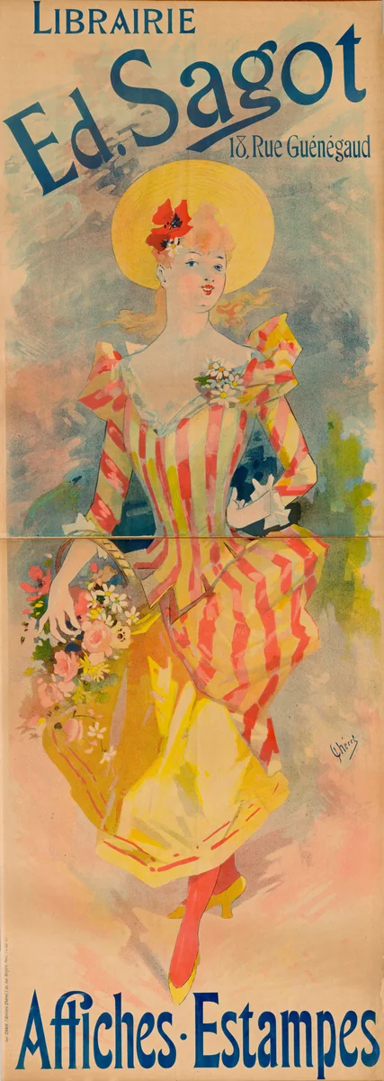 Bookstore Ed. Sagot by Jules Chéret, print, 1891