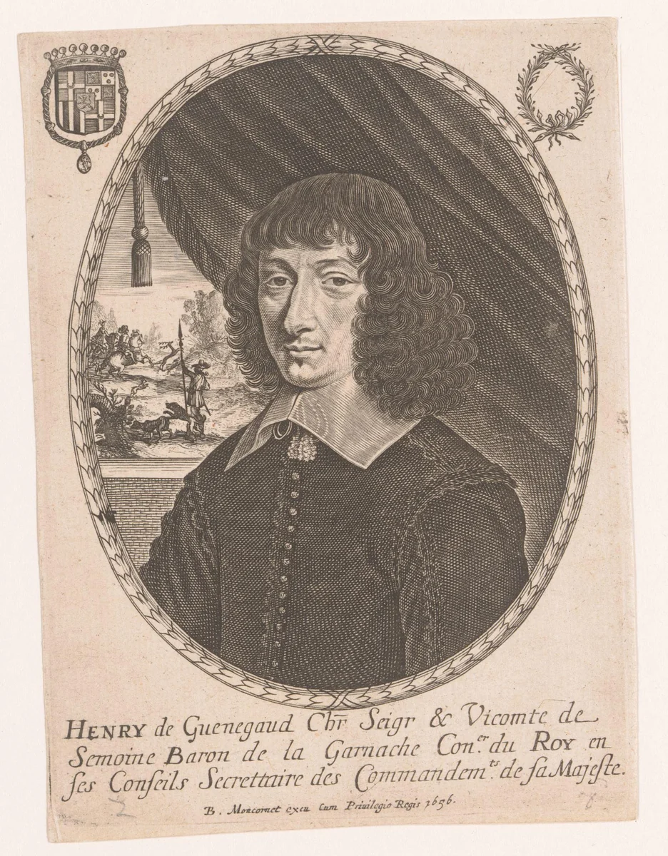 Portret van Henri de Guénégaud by anonymous, print, 1656