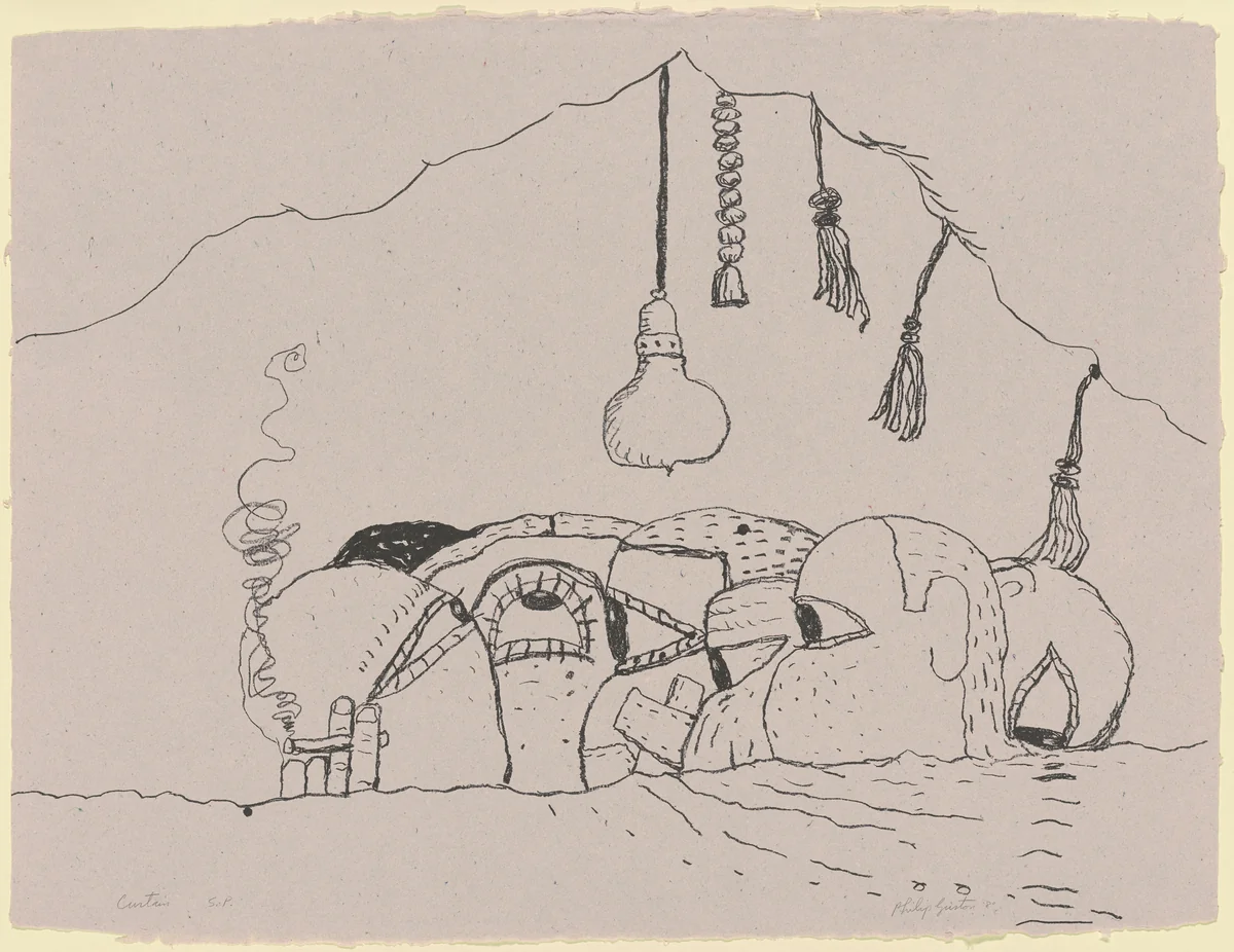 Curtain [special proof] by Philip Guston, print, 1979-1980
