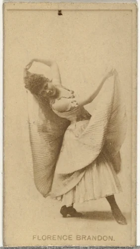 Florence Brandon, from the Actors and Actresses series (N145-8) issued by Duke Sons & Co. to promote Duke Cigarettes by W. Duke, Sons & Co., photograph, 1890-1895
