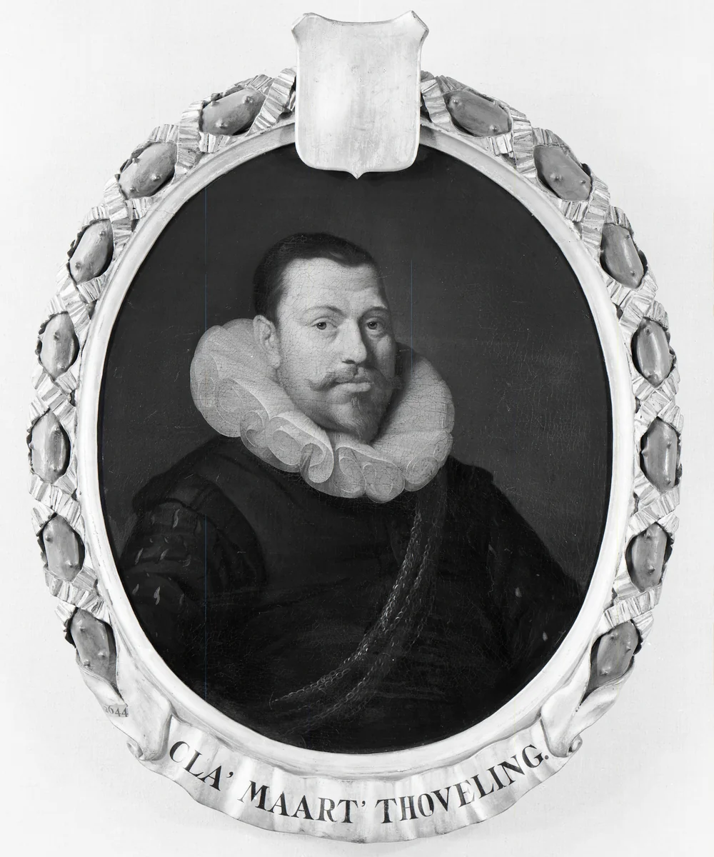 Portrait of Claes Maertensz Thoveling, Director of the Rotterdam Chamber of the Dutch East India Company, elected 1619 by Pieter van der Werff, painting, 1695-1722
