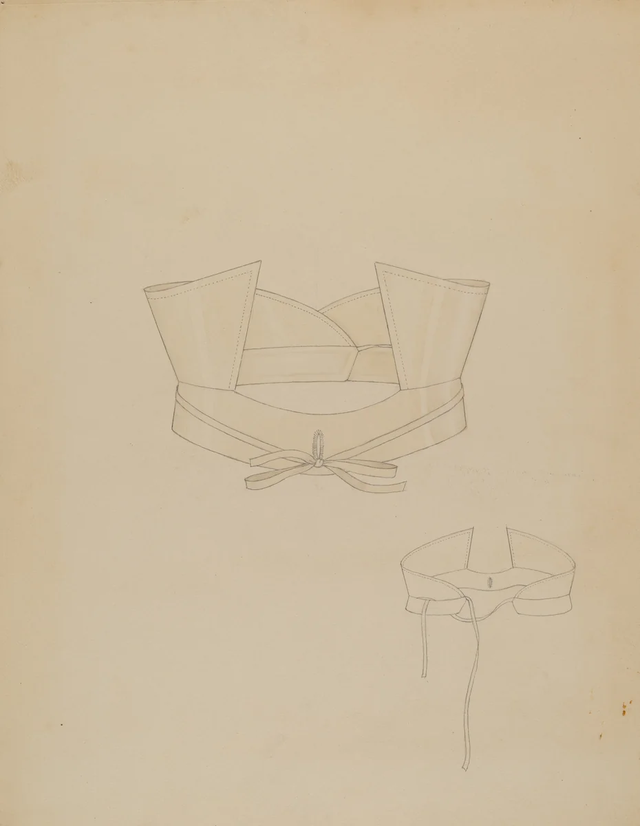 High Linen Collar by Henry De Wolfe, index of american design, 1936