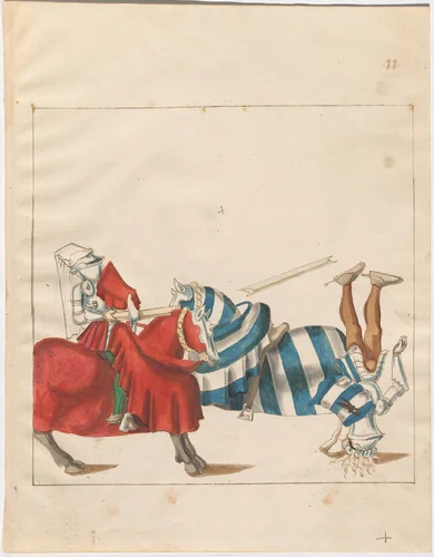 German Joust of Peace by German 16th Century, drawing, 1515