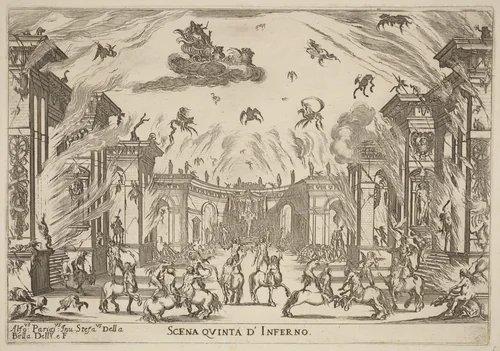 Scena Quinta di'Inferno by Stefano della Bella, print, 1637