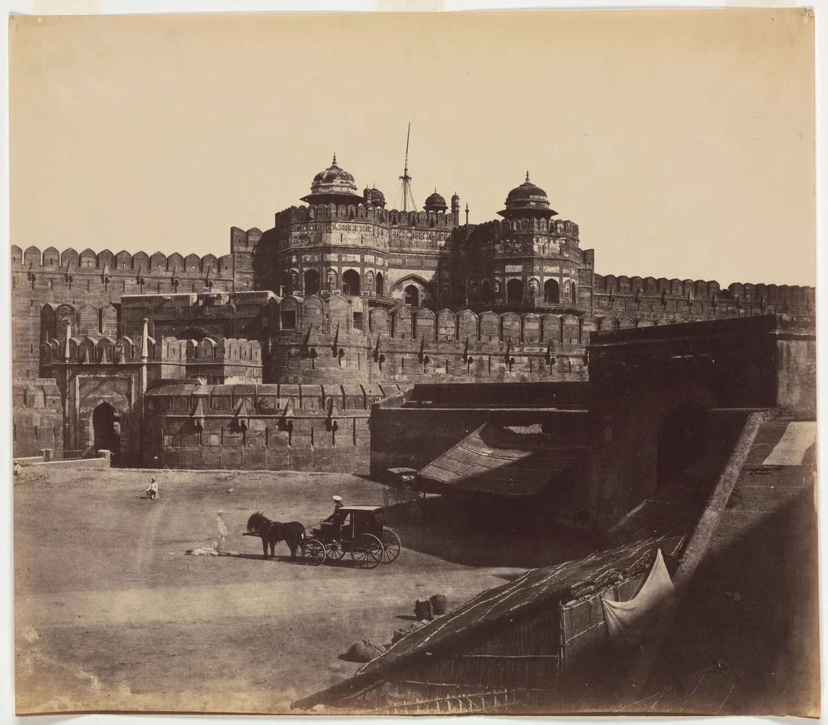 Fort Agra, The Delhi Gate by John Murray, photograph, 1850-1859