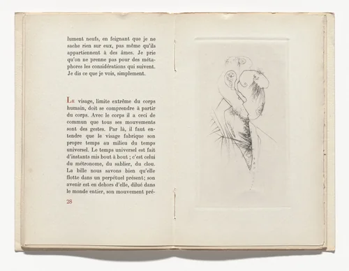 Visage II (plate, page 29) from Visages by Wols, illustrated book, 1948