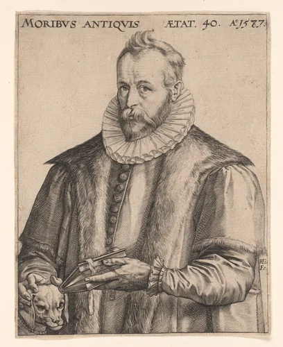 Justus Lipsius by Hendrick Goltzius, print, 1587