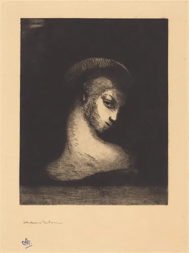 Perversité by Odilon Redon, print, 1891