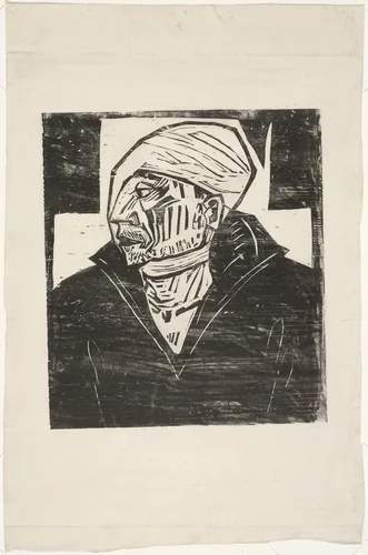 Wounded Sailor ( Verwundeter Matrose ) by Erich Heckel, print, 1915