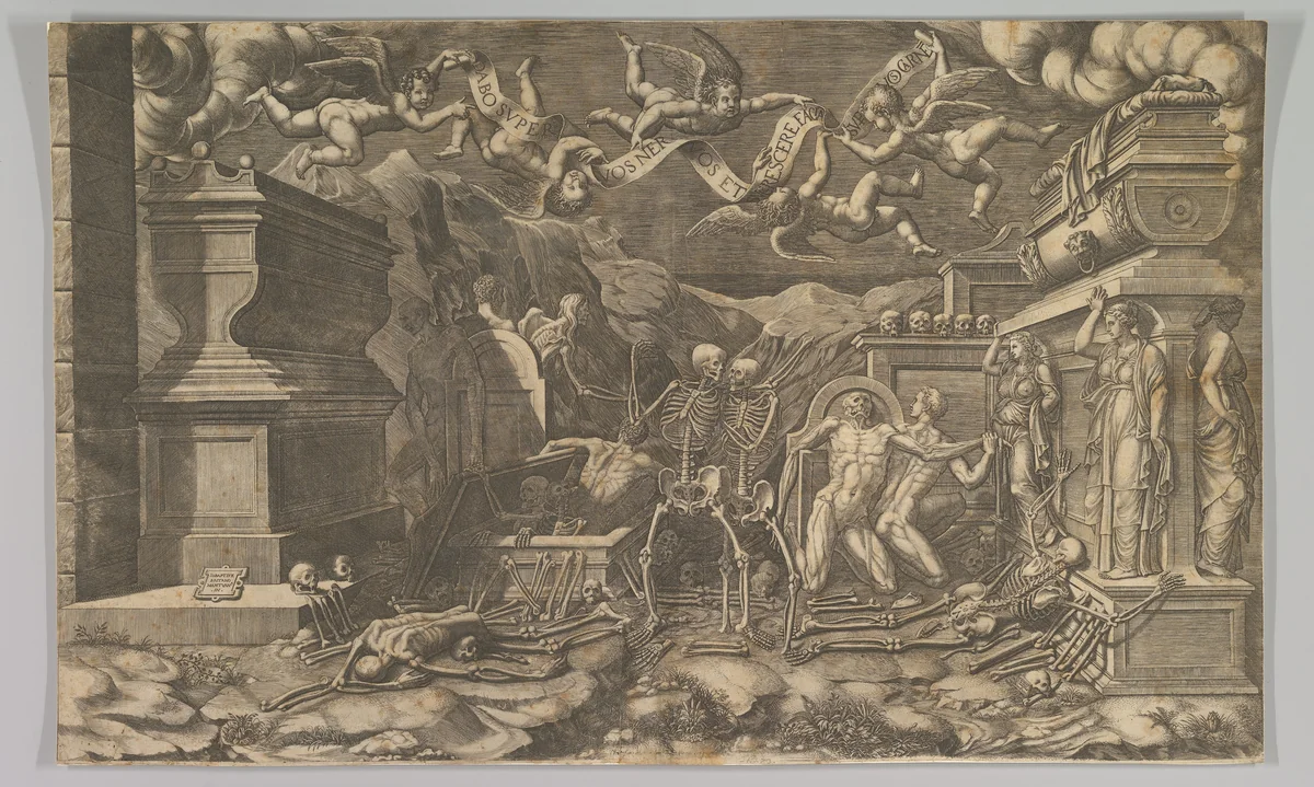 The Vision of Ezekiel by Giorgio Ghisi, print, 1554-1595