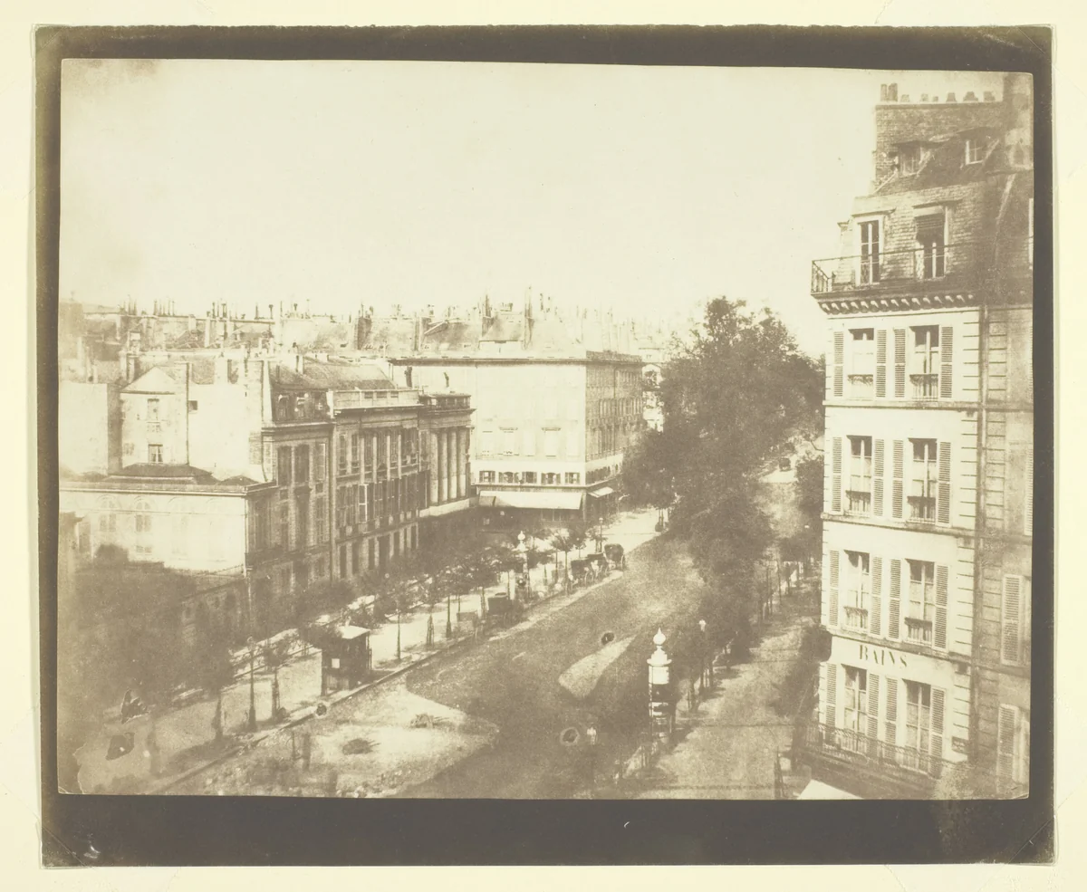 View of the Boulevards at Paris by William Henry Fox Talbot, photograph, 1843