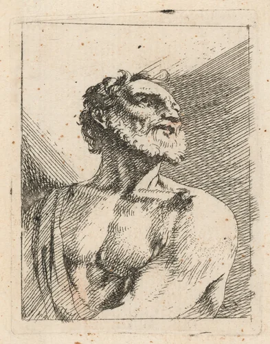 Bust of a Bearded Man by Johann Heinrich Schönfeld, print, 1626