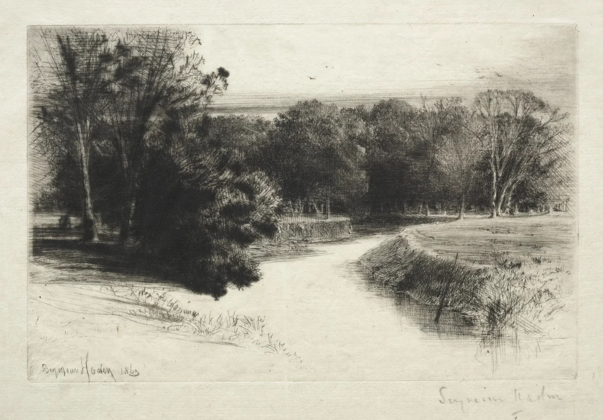 A Sunset in Ireland by Francis Seymour-Haden, print, 1863