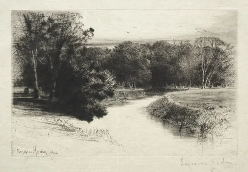 A Sunset in Ireland by Francis Seymour-Haden, print, 1863