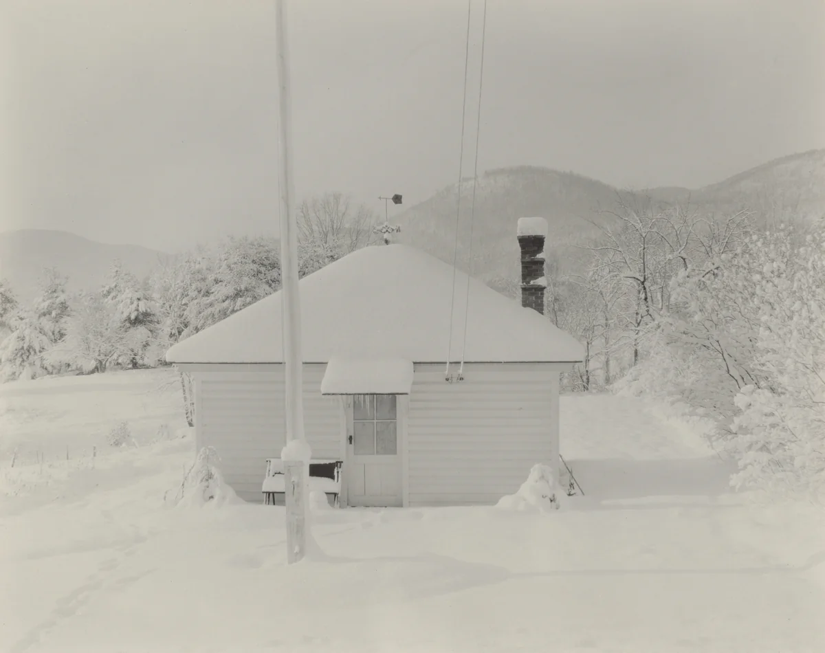 First Snow and the Little House by Alfred Stieglitz, photograph, 1923
