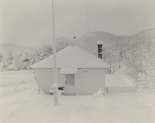 First Snow and the Little House by Alfred Stieglitz, photograph, 1923