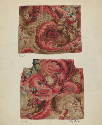 Machine Woven Carpet Bag by Mary Berner, index of american design, 1937