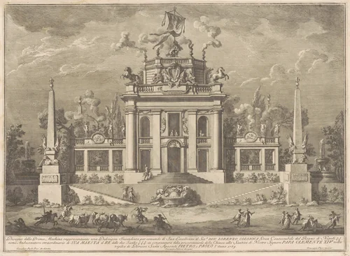 The Prima Macchina for the Chinea of 1769: A "Deliziosa" by Giuseppe Vasi, print, 1769