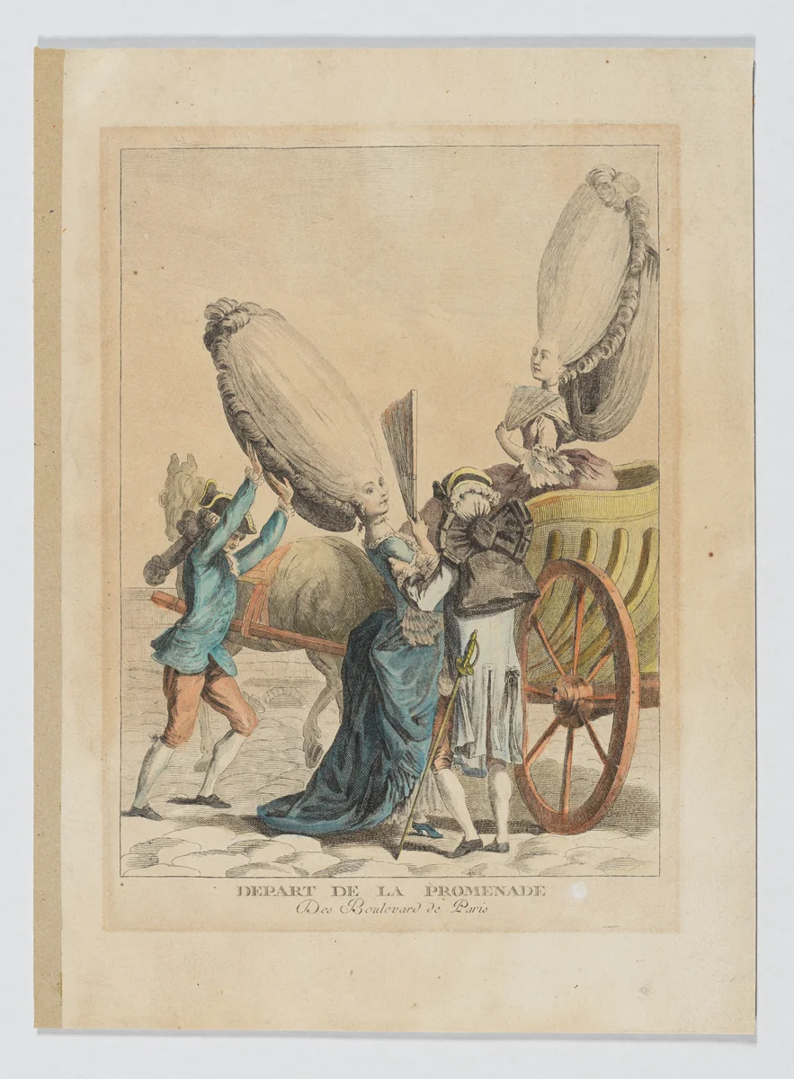 Depart de la Promenade, Des Boulevard de Paris by anonymous, print, 1770-1780