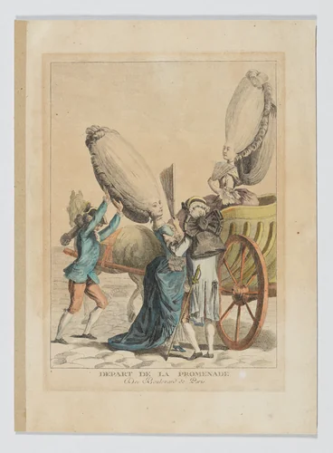 Depart de la Promenade, Des Boulevard de Paris by anonymous, print, 1770-1780