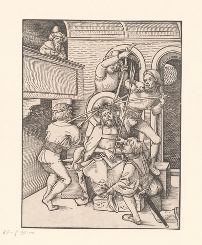 Doornenkroning by anonymous, print, 1490-1526
