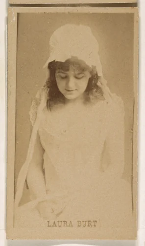 Laura Burt, from the Actresses series (N245) issued by Kinney Brothers to promote Sweet Caporal Cigarettes by Kinney Brothers Tobacco Company, photograph, 1890