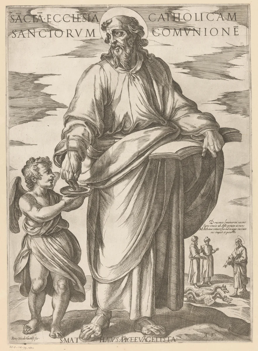 De heilige Matteüs by Unknown, print, 1565-1630