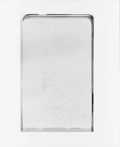 Landscape with Tree in Foreground (from Sketchbook) by Albert Bierstadt, artwork, 1890