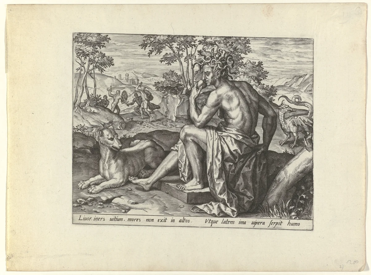 Afgunst by Pieter Jalhea Furnius, print, 1550-1625