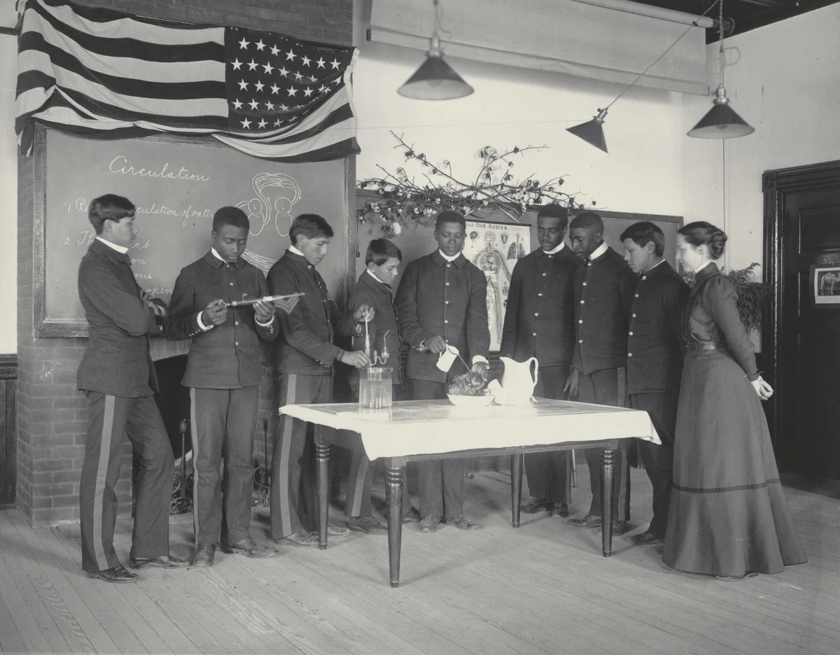 Physiology. Class studying the heart by Frances Benjamin Johnston, photograph, 1899