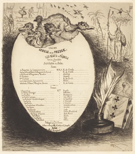 Les Oeufs de Pâques by Vicomte Ludovic Lepic, print, 1878
