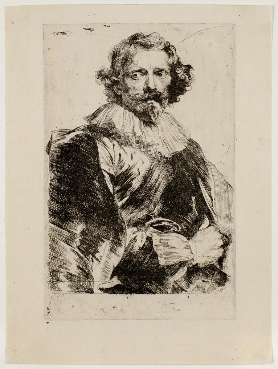 Lucas Vorsterman by Anthony van Dyck, print, 1630-1633