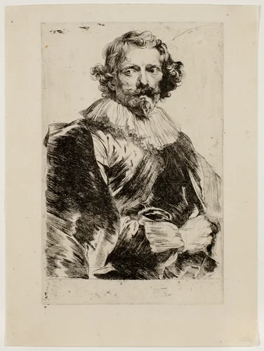 Lucas Vorsterman by Anthony van Dyck, print, 1630-1633