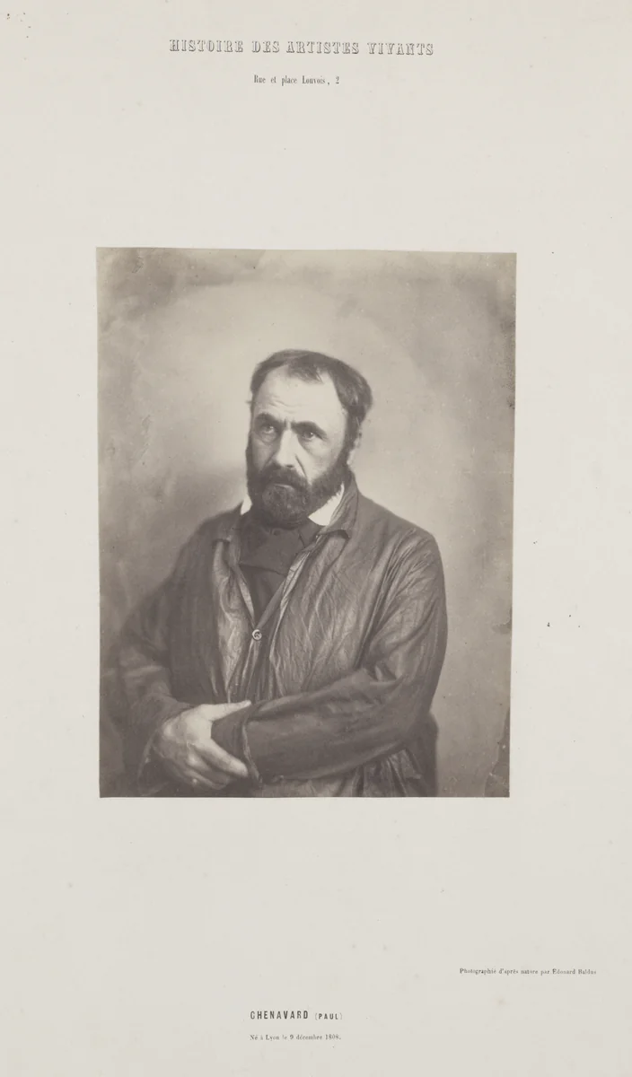 Portrait of Paul Chenavard, from the series "Histoire des Artistes Vivants" by Édouard Baldus, photograph, 1847-1857