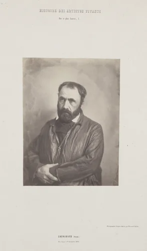 Portrait of Paul Chenavard, from the series "Histoire des Artistes Vivants" by Édouard Baldus, photograph, 1847-1857