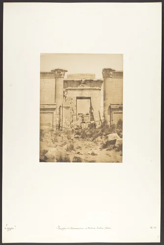 Propylées du Thoutmoséum, à Médinet-habou (Thèbes) by Maxime Du Camp, photograph, 1849-1850