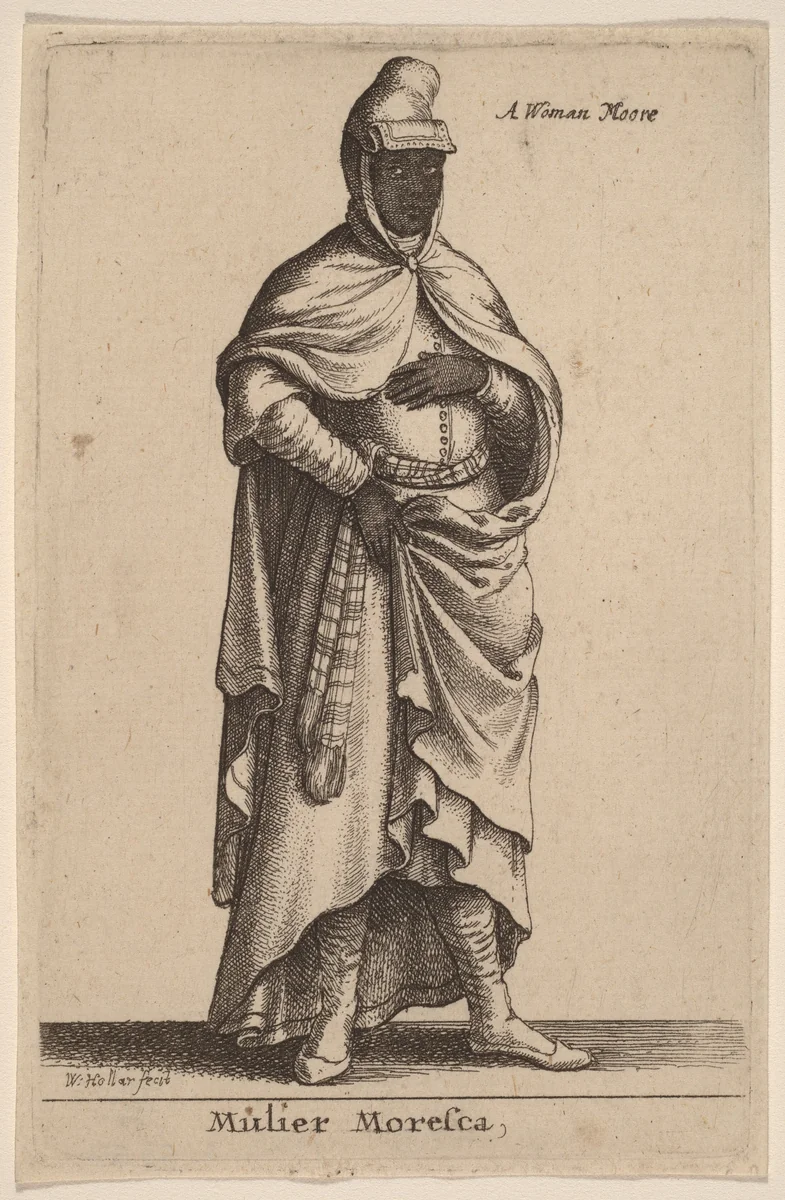 Mulier Moresca by Wenceslaus Hollar, print, 1644