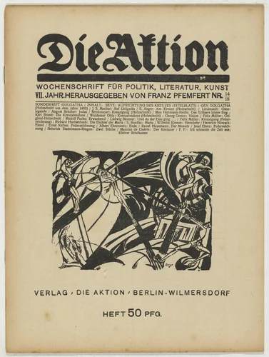 Die Aktion, vol. 7, no. 14/15 by Herbert Anger
Ottheinrich Strohmeyer
Waldemar Ohly
Conrad Felixmüller, periodical, 1917