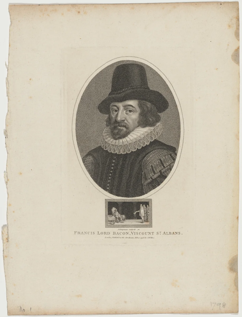 Francis Lord Bacon by John Chapman, print, 1798