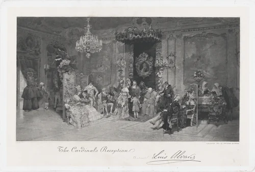 The Cardinal's Reception by Luis Alvarez Catalá, print, 1881