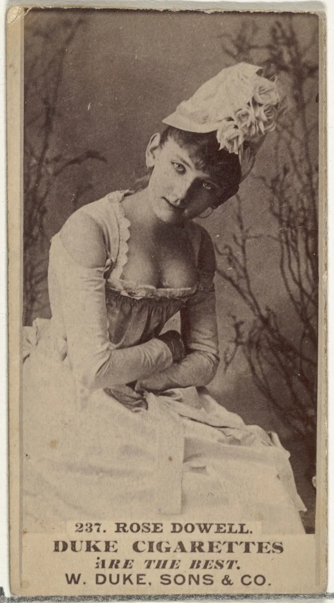 Card Number 237, Rose Dowell, from the Actors and Actresses series (N145-6) issued by Duke Sons & Co. to promote Duke Cigarettes by W. Duke, Sons & Co., photograph, 1880-1889