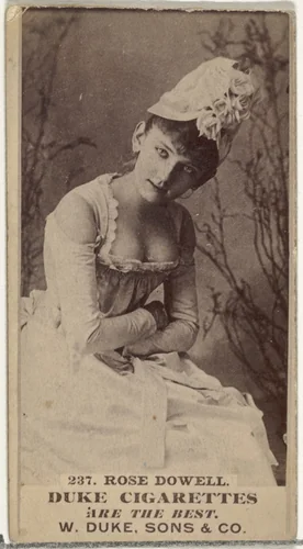 Card Number 237, Rose Dowell, from the Actors and Actresses series (N145-6) issued by Duke Sons & Co. to promote Duke Cigarettes by W. Duke, Sons & Co., photograph, 1880-1889