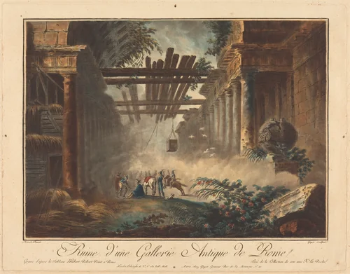 Ruine d'une Gallerie Antique de Rome by Laurent Guyot
Hubert Robert, print, 1796