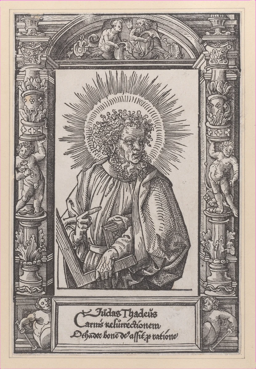 Judas Thaddaeus, from Christ and the Apostles by Jacob Cornelisz van Oostsanen, print, 1514