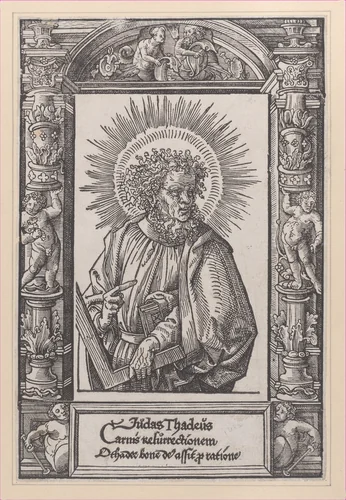 Judas Thaddaeus, from Christ and the Apostles by Jacob Cornelisz van Oostsanen, print, 1514