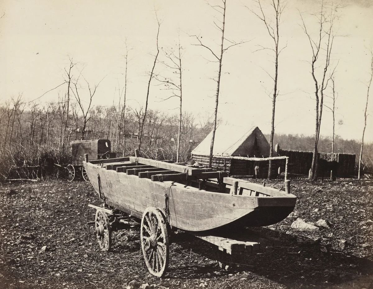 Pontoon Boat, Brandy Station, Virginia by Alexander Gardner, Timothy O'Sullivan, photograph, 1864