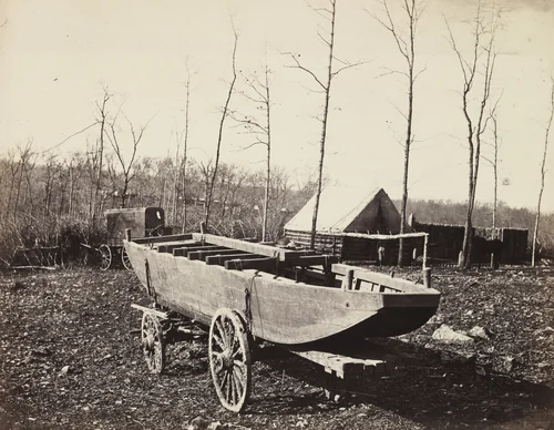 Pontoon Boat, Brandy Station, Virginia by Alexander Gardner, Timothy O'Sullivan, photograph, 1864